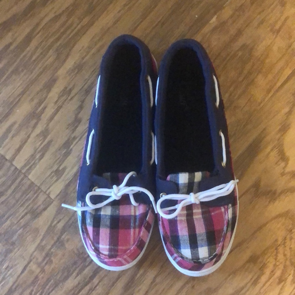 Western Chief plaid boat shoes